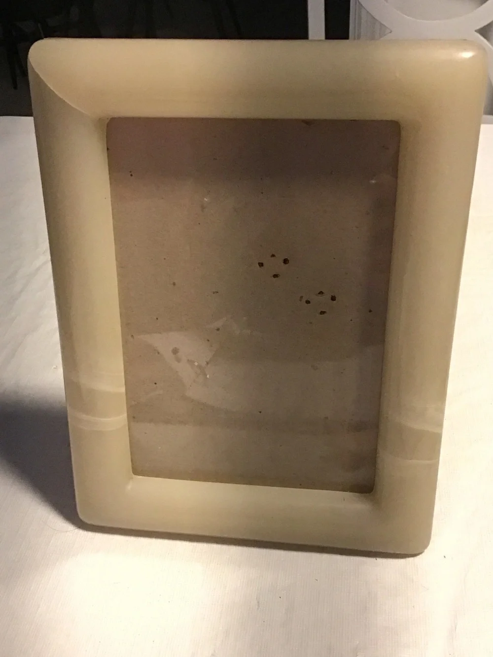 Vintage Cream color lucite Photo Frame - #223